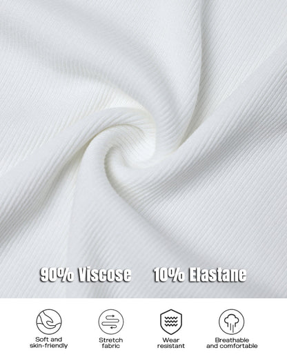 3 Pack Knit Round Neck Thick Strap Racerback Tank Tops(Without Pads)