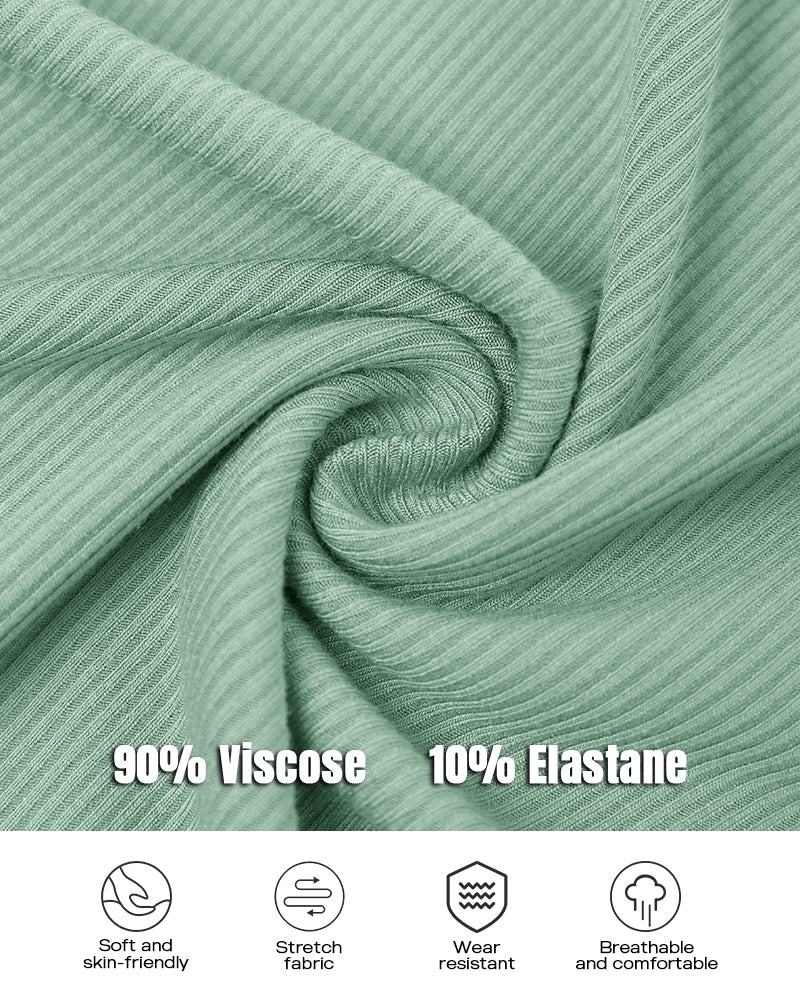 3 Pack Knit Round Neck Thick Strap Racerback Tank Tops(Without Pads)