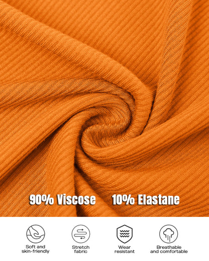 3 Pack Knit Round Neck Thick Strap Racerback Tank Tops(Without Pads)