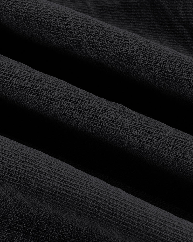 Skew Neck Lantern Sleeve Loose Top & Zipper Fly Wide Leg Pants Set Without Belt