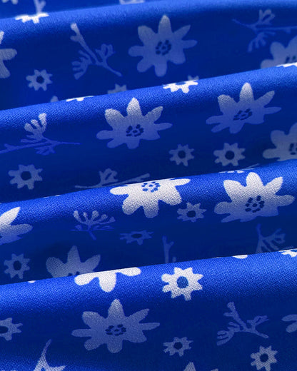 Floral Print Square Neck Thick Strap Tied Detail Romper Casual Shirred Lace-up Back Slit Skort Romper